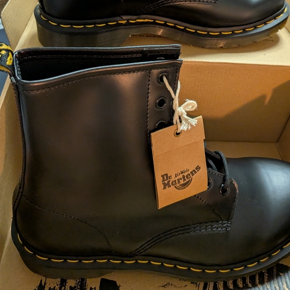 Dr. Martens Glossy Black Combat Boots - Picture 7 of 8
